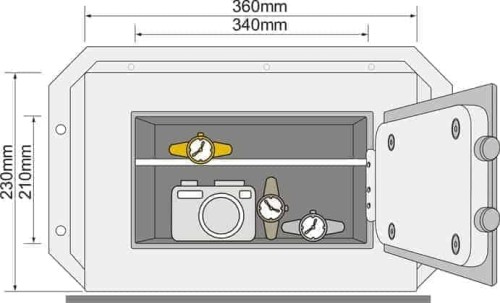 Sejf ścienny Yale YWV/230/KB1 - zdjęcie 2 | Sklepsejfy.pl