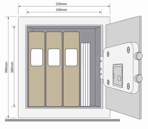 Sejf domowy Yale YSV/390/DB1 - zamek na klucz - zdjęcie 2 | Sklepsejfy.pl