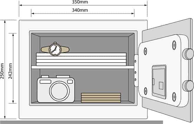 Sejf domowy Yale YSV/250/DB2 - zamek elektroniczny - zdjęcie 2 | Sklepsejfy.pl