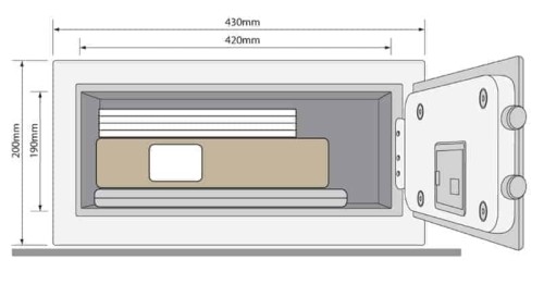 Sejf domowy Yale YLV/200/DB1 - zamek na klucz - zdjęcie 2 | Sklepsejfy.pl