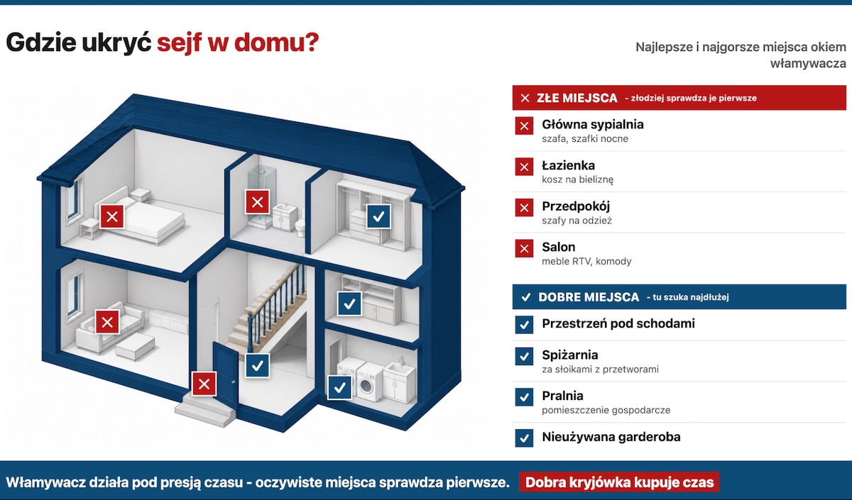 Gdzie ukryć sejf w domu