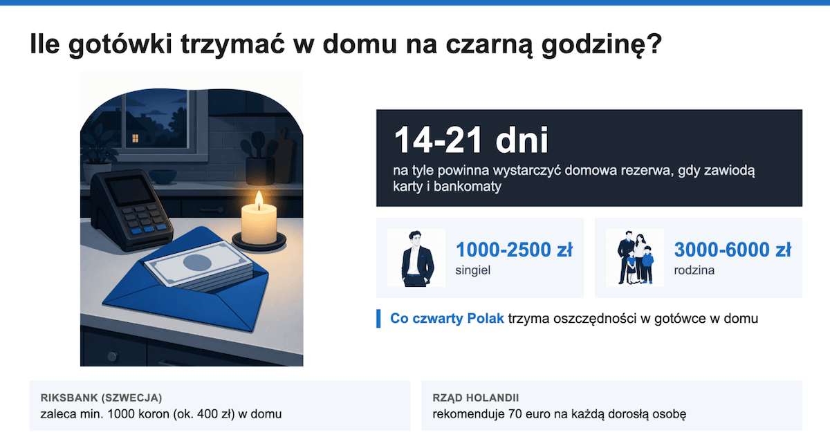 Ile gotówki warto trzymać w domu na czarną godzinę?